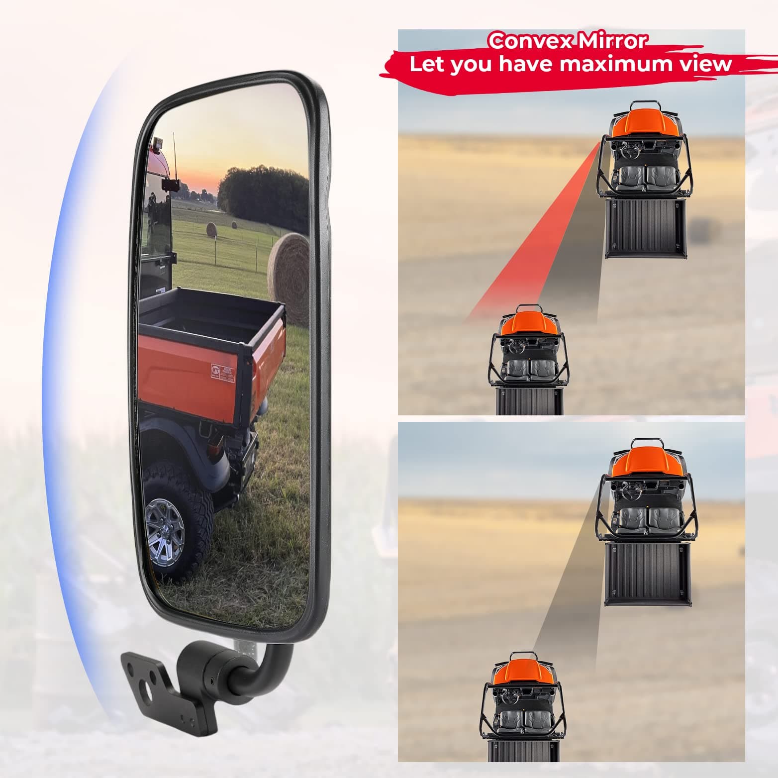 Set of Side View Mirrors for Kubota RTV X1100C – Kemimoto