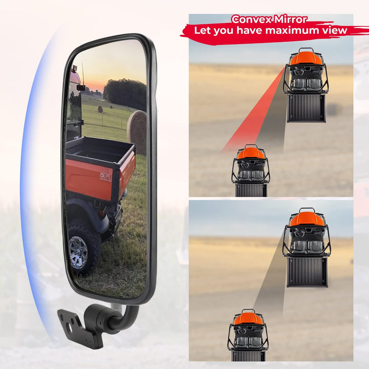 Set of Side View Mirrors for Kubota RTV X1100C - Kemimoto