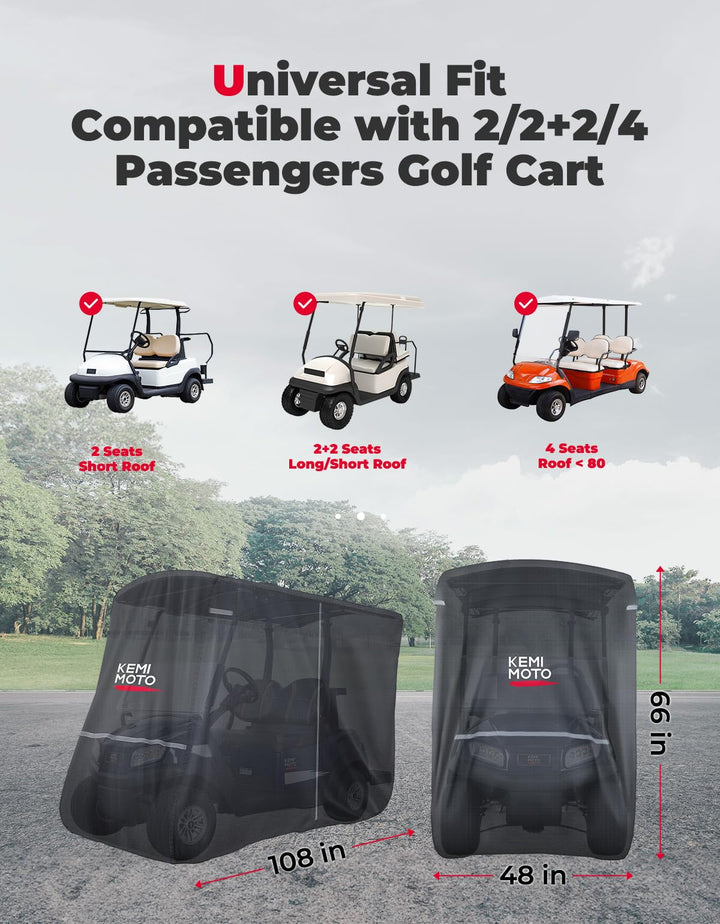 600D Waterproof Golf Cart Cover - Kemimoto