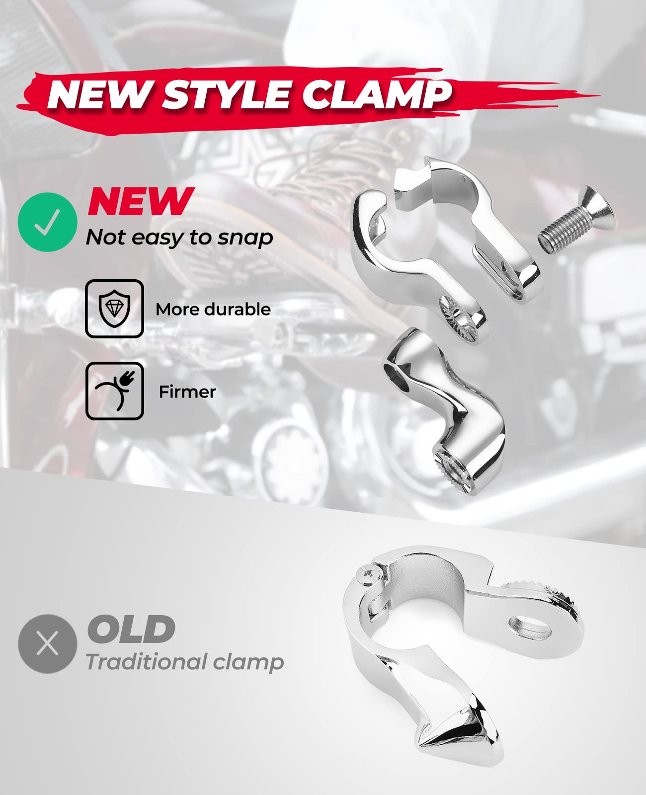 Motorcycle Adjustable Foot Pegs for 1.25