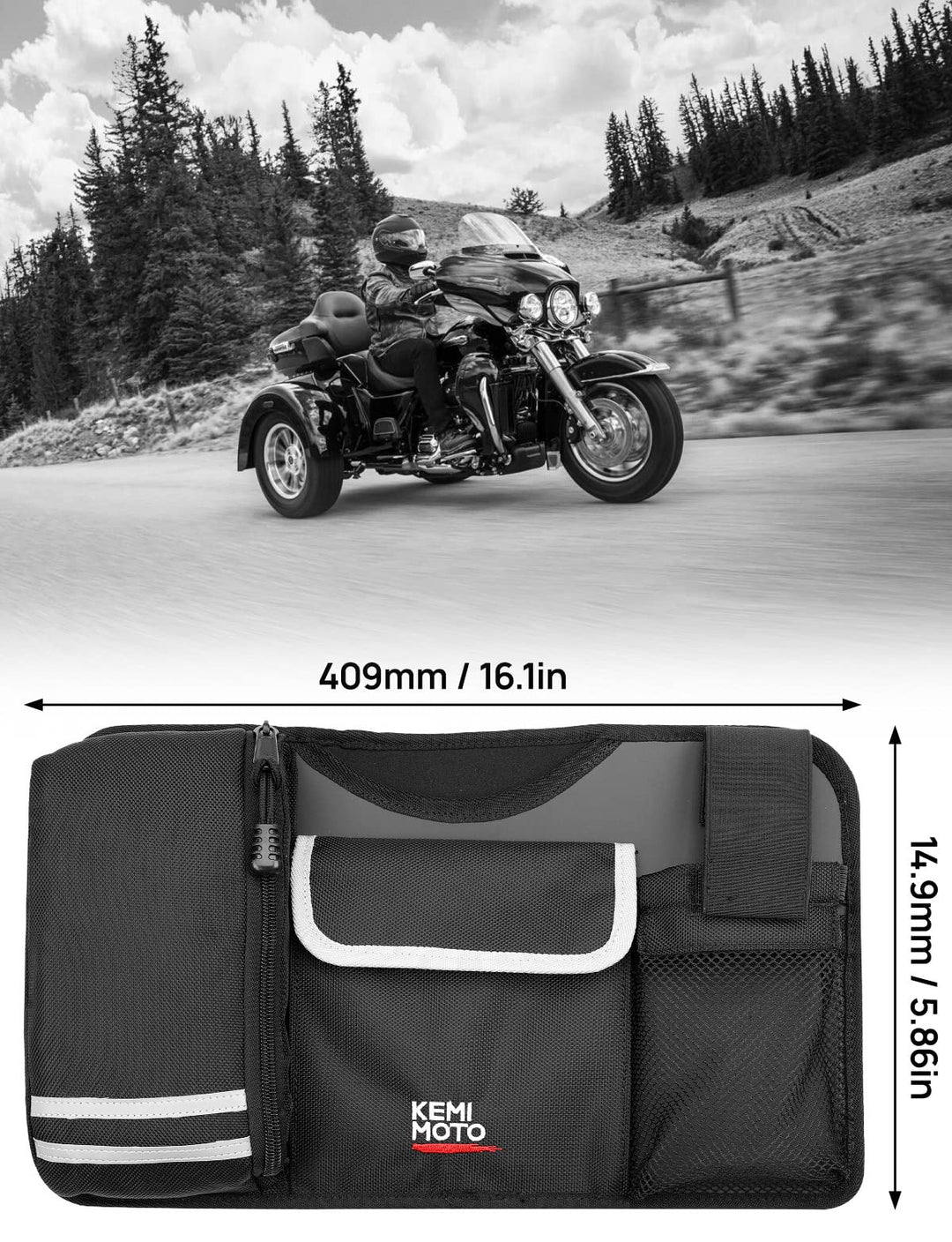 Trunk Lid Organizer for Tri Glide Freewheeler Accessories 2009-2024