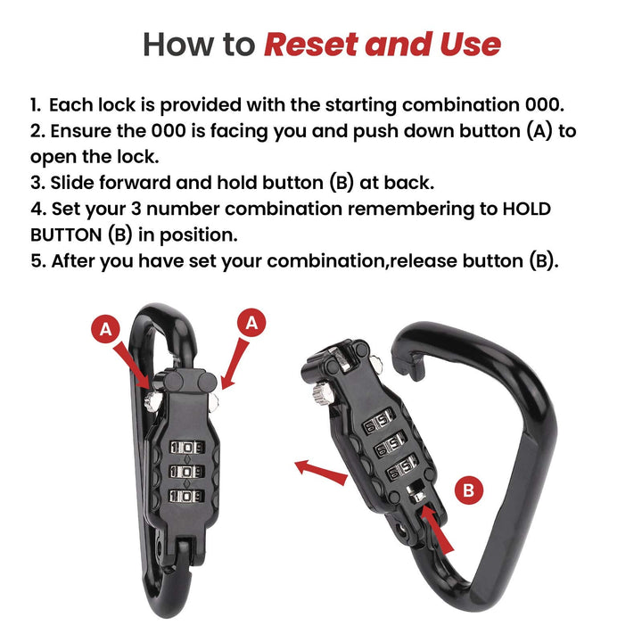 Motorcycle Helmet Lock Combination Lock with Cable - Kemimoto