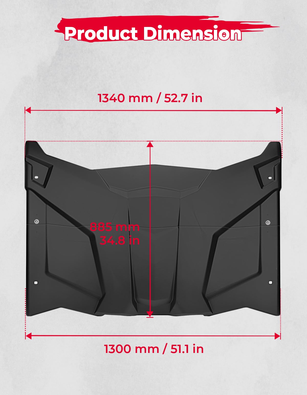2-in-1 Combination Plastic Hard Roof for Can-Am Maverick X3