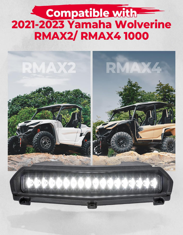 LED Hood Scoop Light Fit Yamaha Wolverine Rmax X2/X4 - Kemimoto