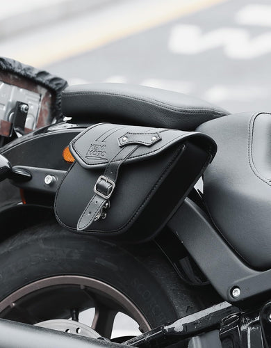 Motorcycle Leather Side Bag for Sportster 883 1200 Softail - Kemimoto