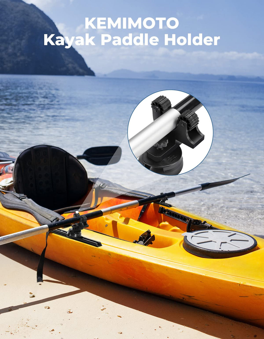 Kayak Paddle Holder Clips Deck Mounted Universal Kayak Paddle Clip