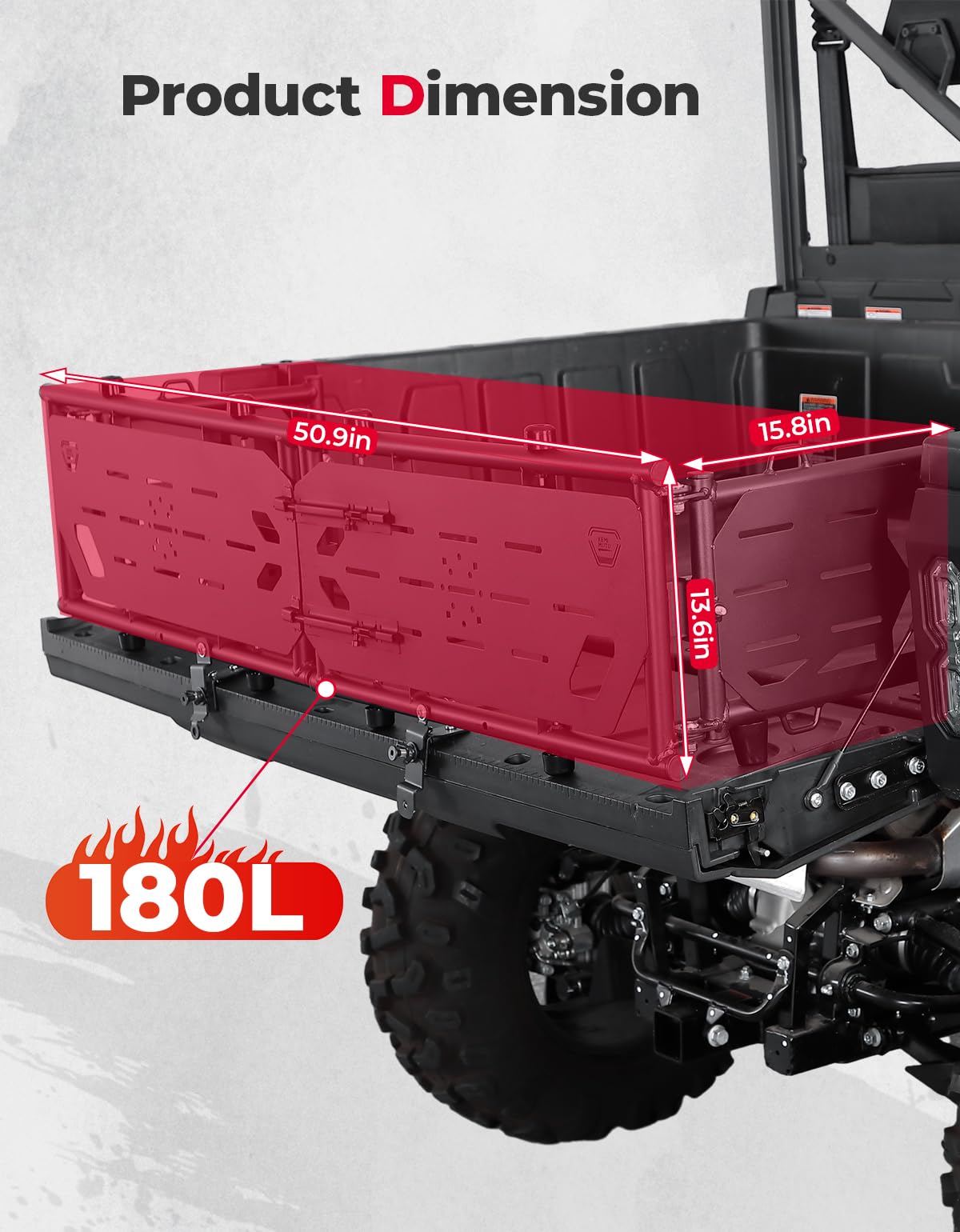 Bed Extender Tailgate Extension for CFMOTO Uforce 1000/1000 XL - Kemimoto