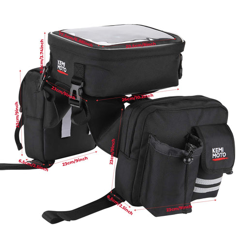 ATV Motorcycle Saddle Tank Bag w/Thermal Bag - Kemimoto