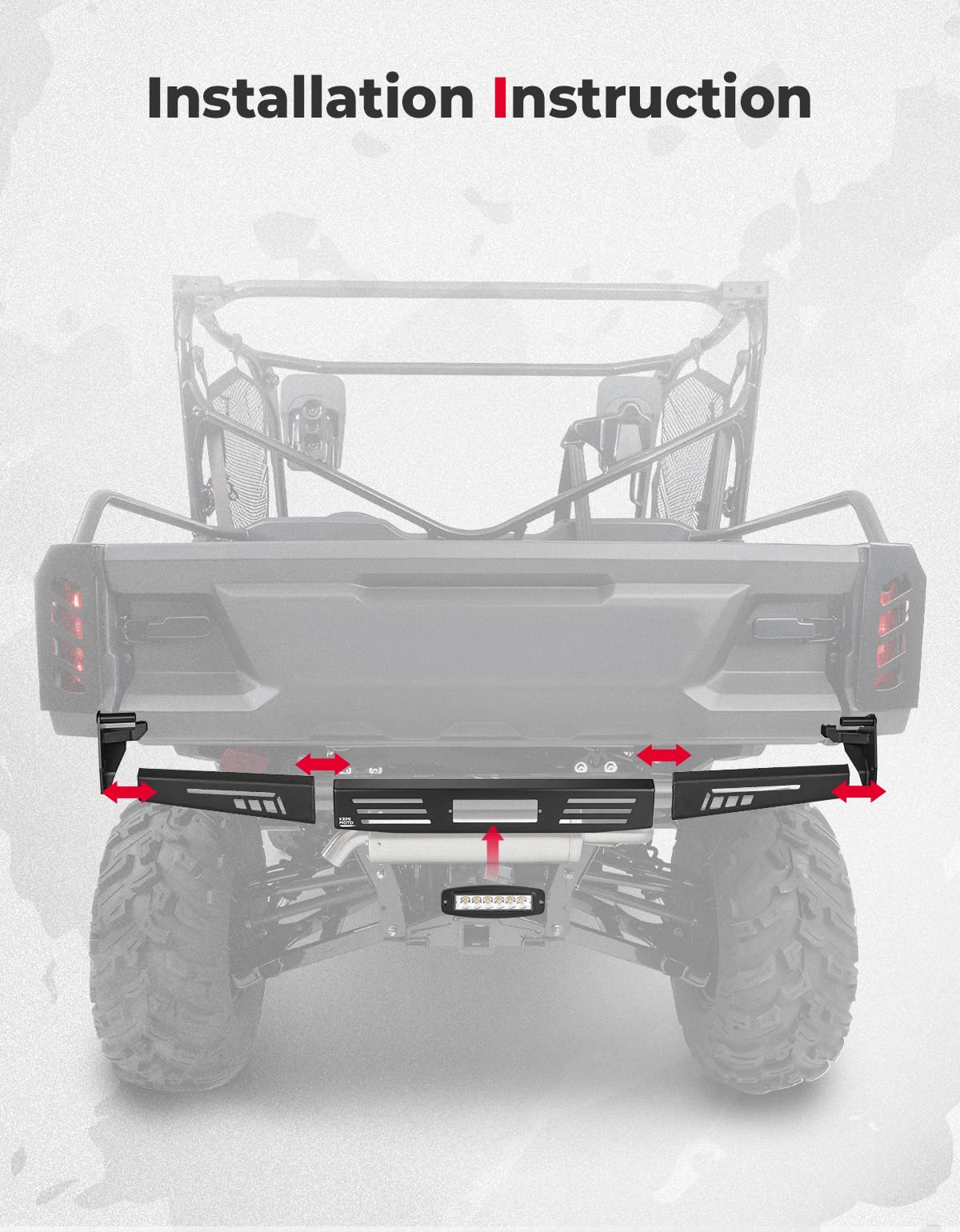 Rear Bumper for Pioneer 1000 1000-6 - Kemimoto