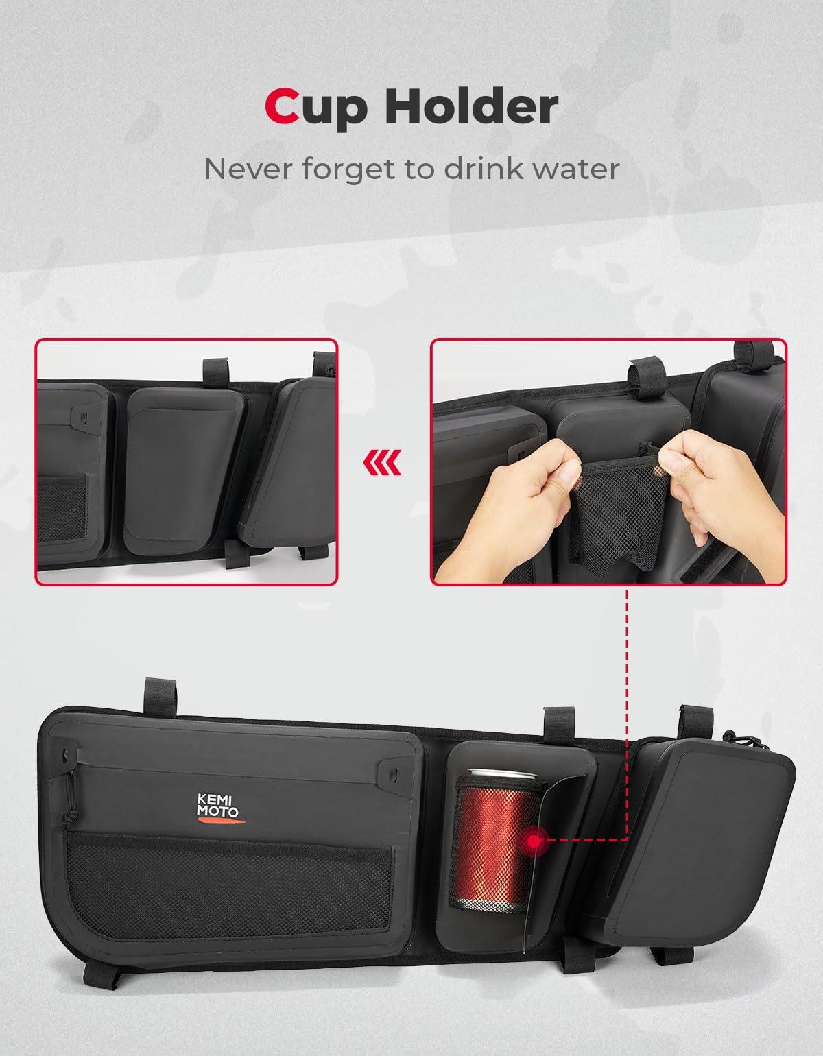 Update TPU IPX6 Water-repellent Door Bags for Can-Am Maverick X3/MAX - Kemimoto