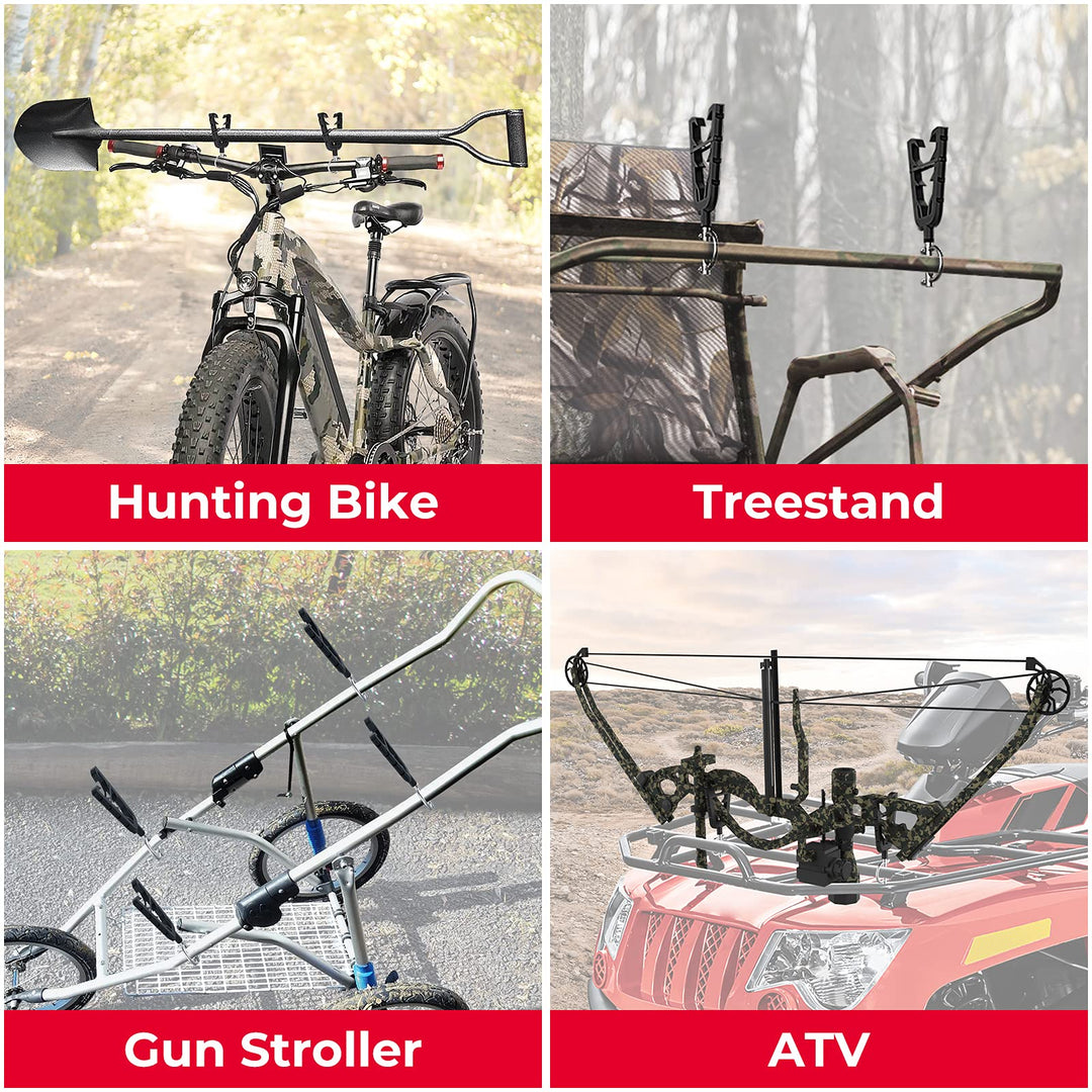 ATV Gun Mount and Bow Tools Rack with Rubber Straps - Kemimoto