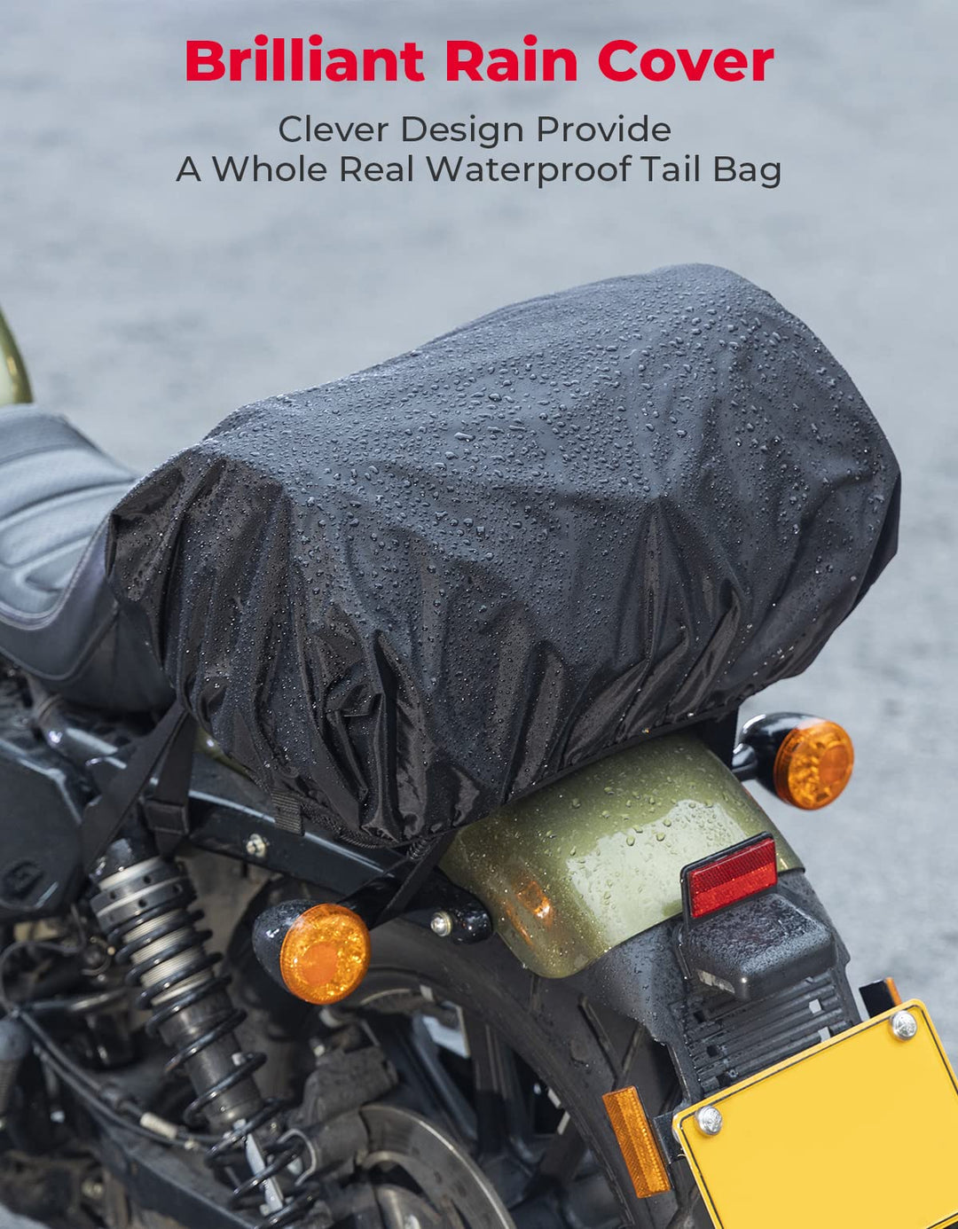 Motorcycle Sissy Bar Bags, Expandable Tail Bags - Kemimoto