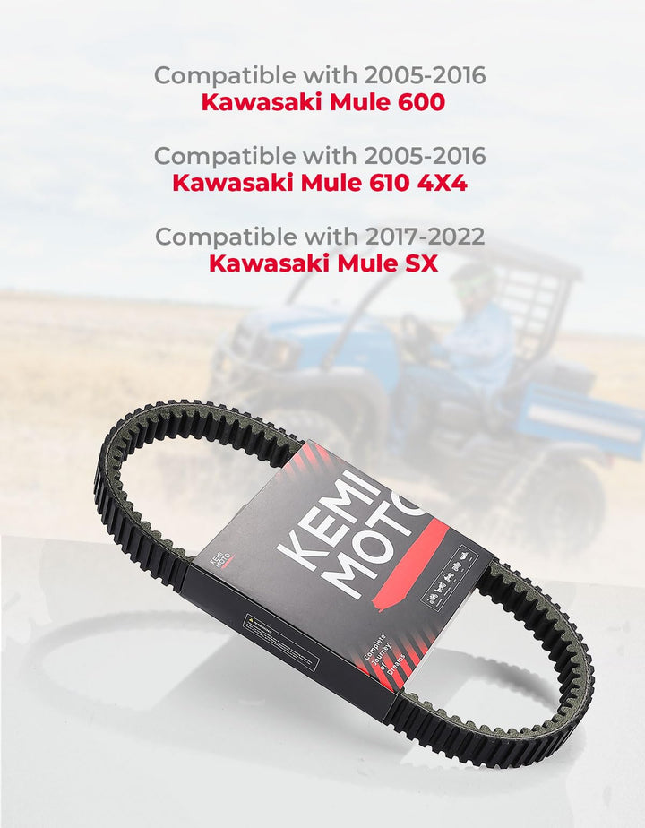 UTV Drive Belt for Kawasaki KAF400 Mule 600 610 / Mule SX - Kemimoto