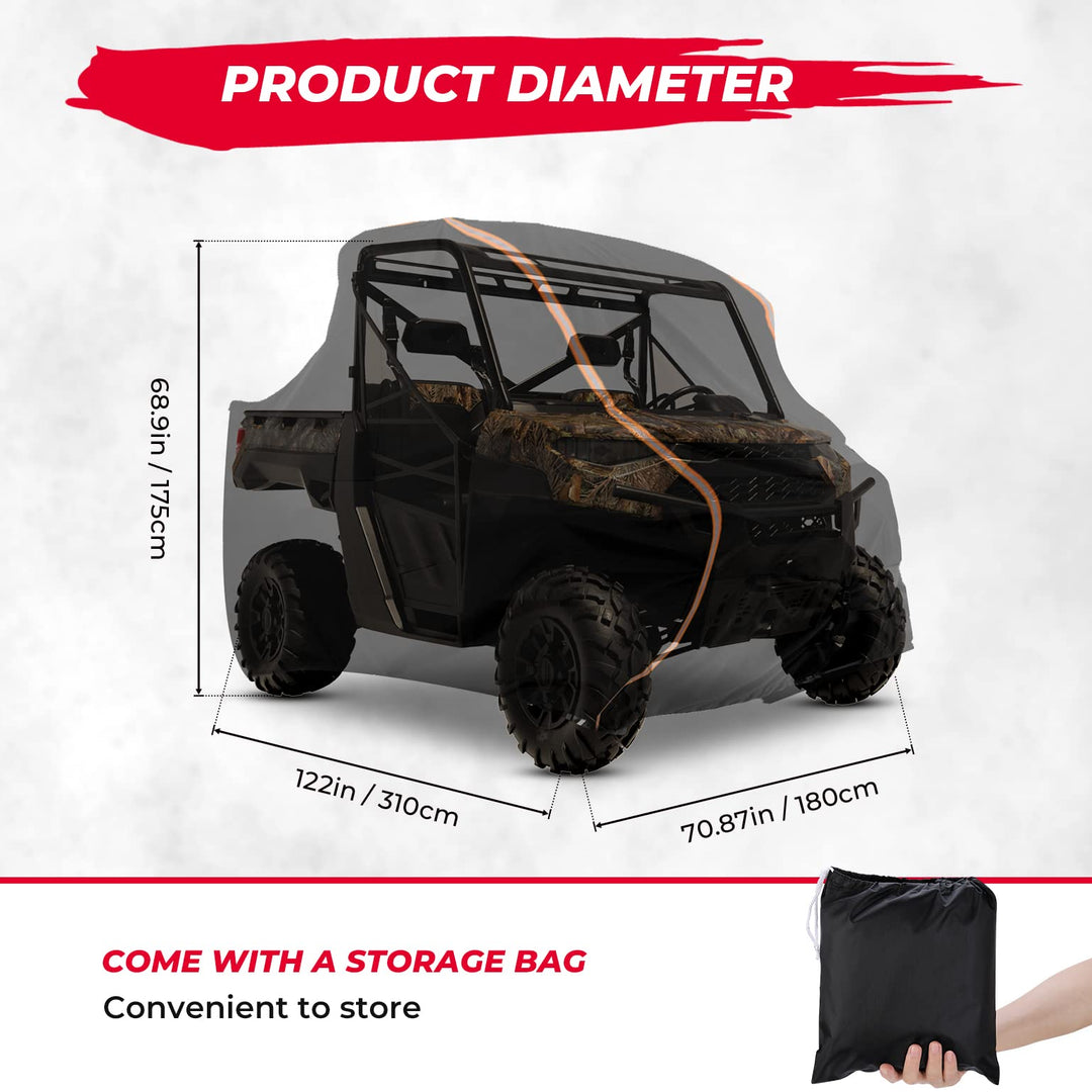 Waterproof Utility Vehicle UTV Cover Side-by-Side For Yamaha Rhino