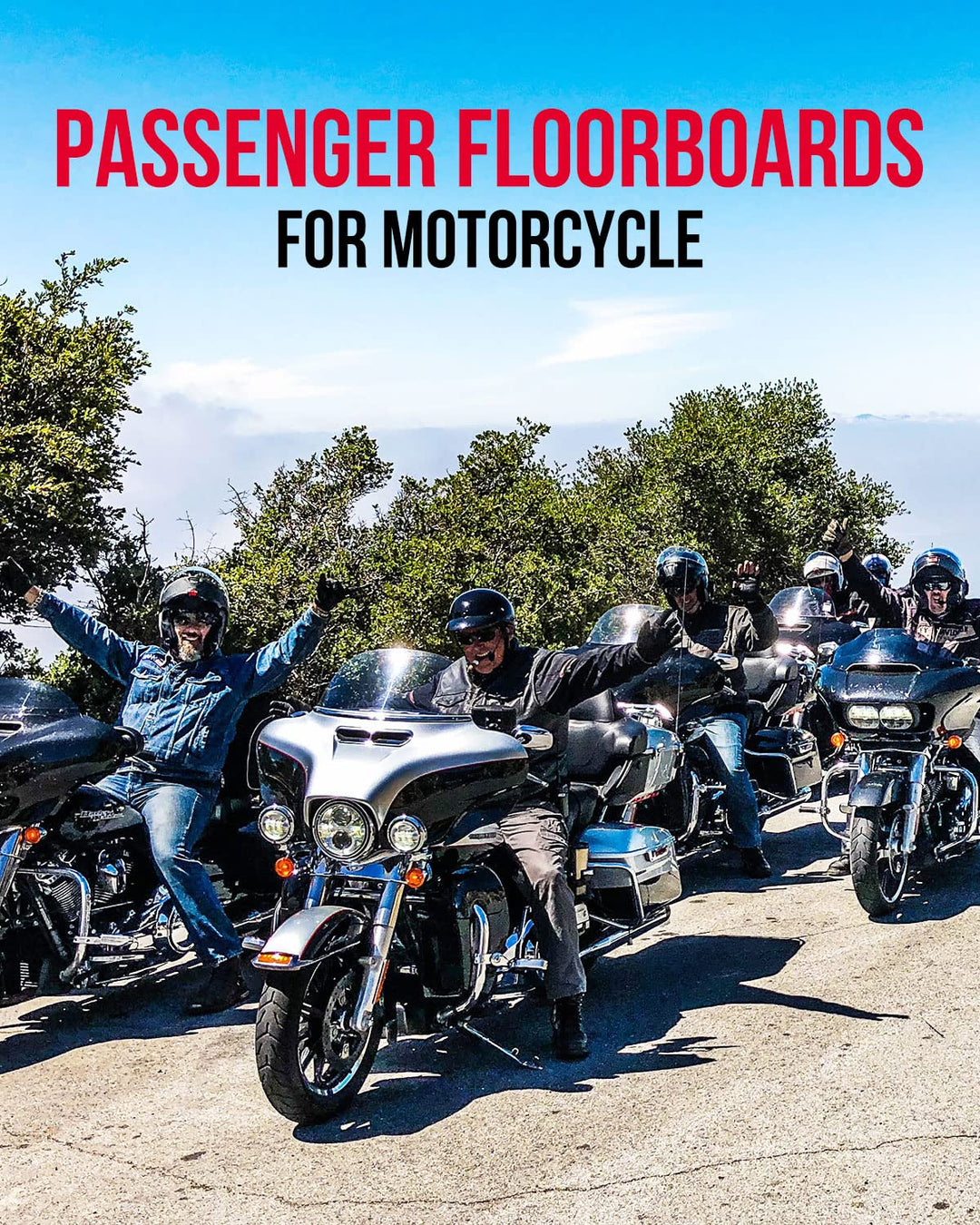 Passenger Floorboards for Touring Models Road King Electra Glide - Kemimoto