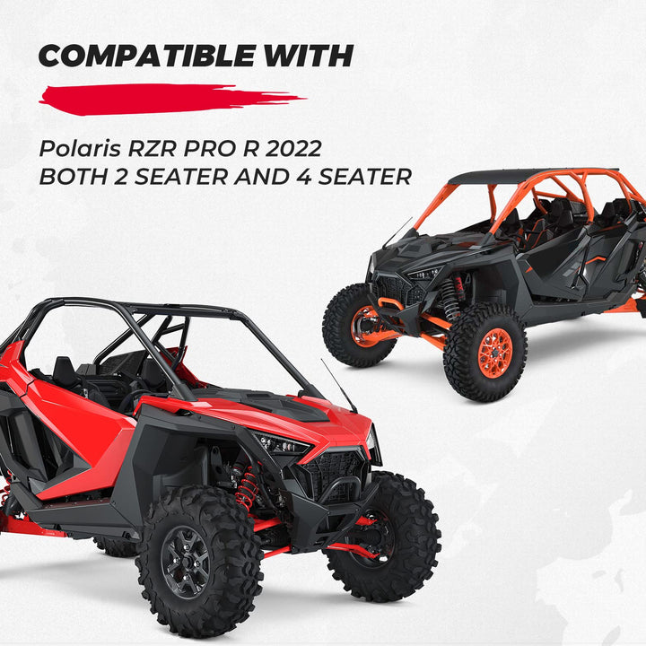 Mud Fender Flares 2 Piece Set Fit Polaris RZR PRO R