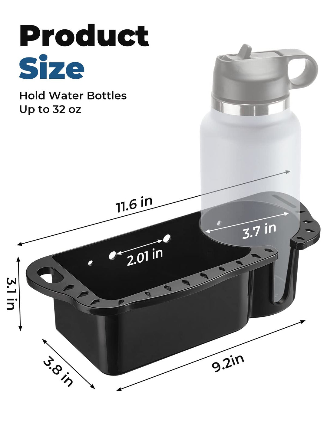 Boat Fishing Rod Holder for Boat Pole 1 in/1.7 in, 360 Degree