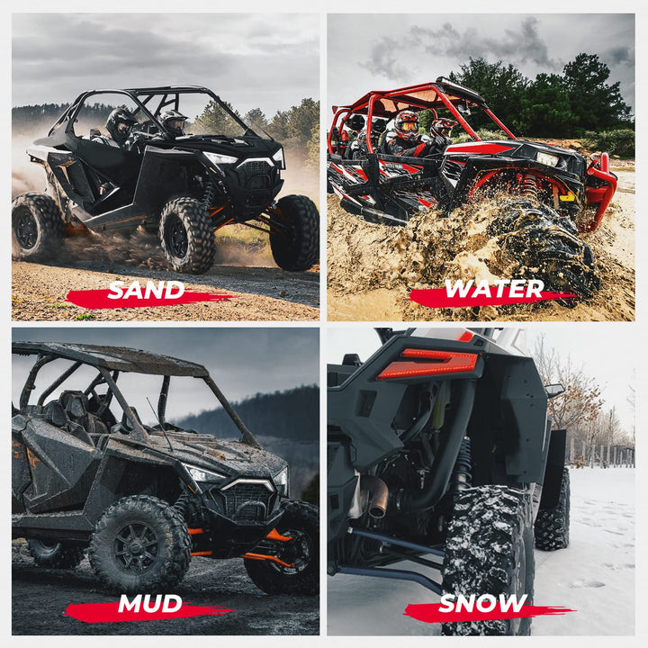 Mud Fender Flares 2 Piece Set Fit Polaris RZR PRO R