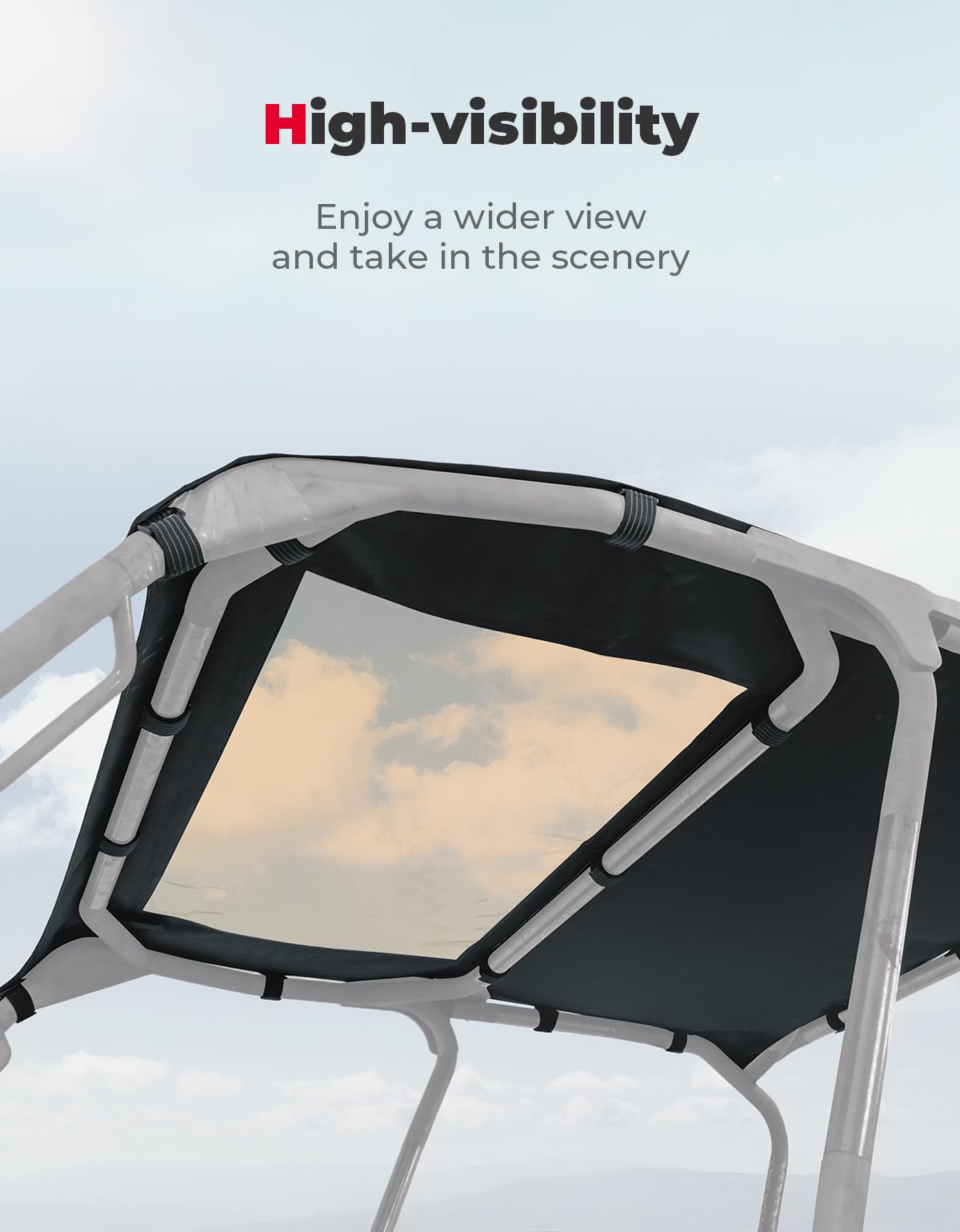 Soft Top Water-Resistant Roof Top For Pioneer 1000-6 - Kemimoto