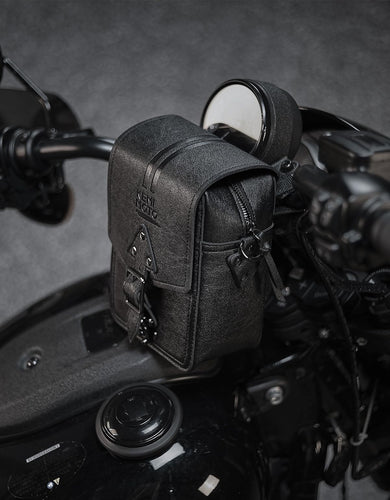 Handlebar T-Bar Bag for Cruiser Softail Dyna Sportsters - Kemimoto