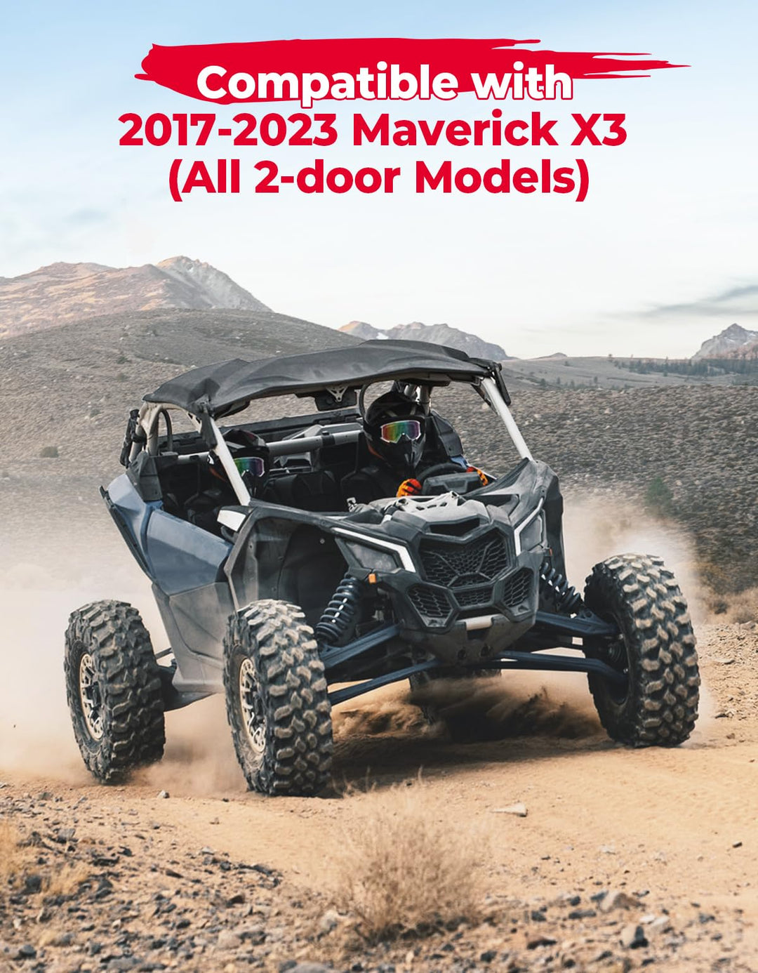 2-in-1 Combination Plastic Hard Roof for Can-Am Maverick X3 - Kemimoto
