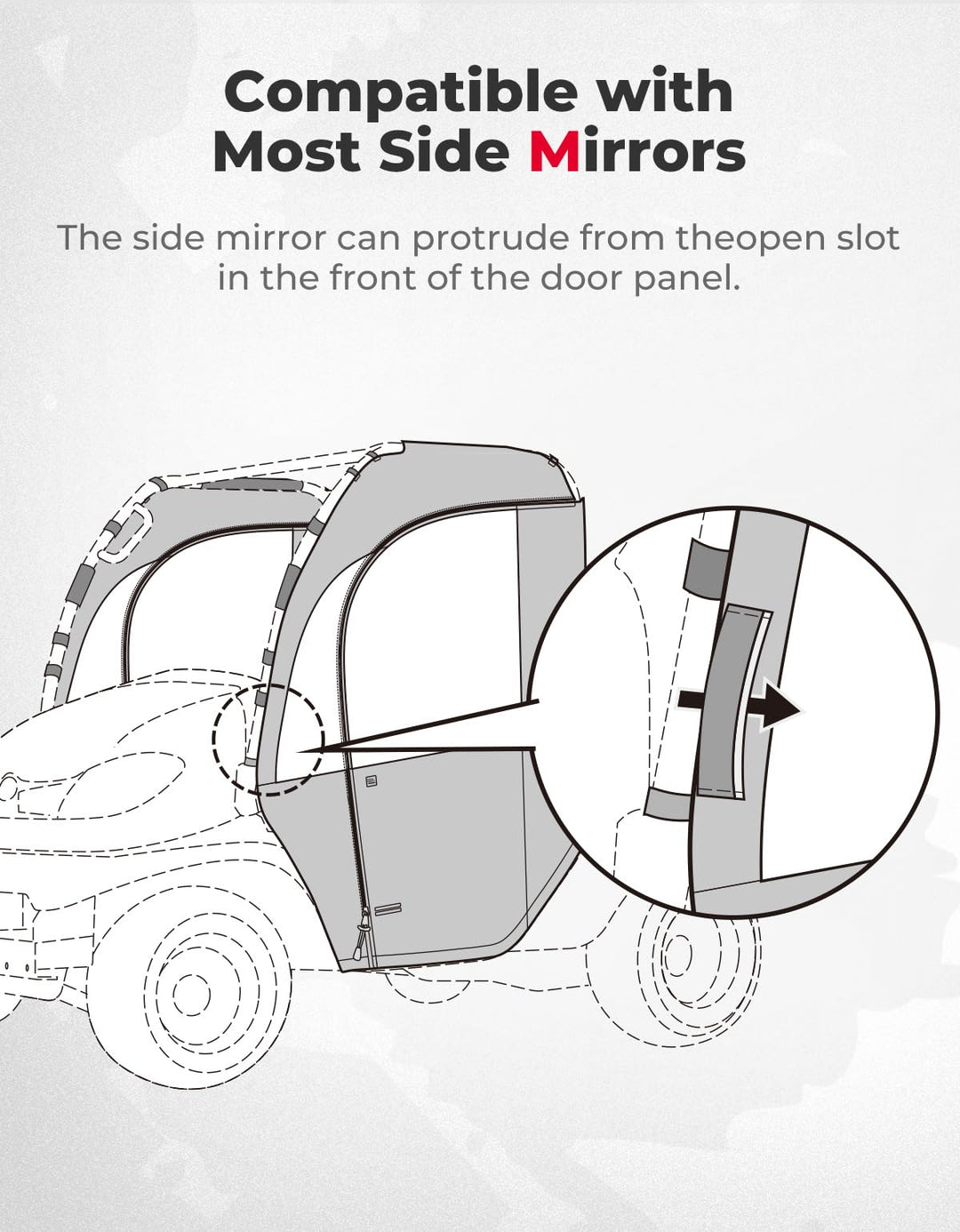 Soft Cab Enclosure Doors & Rear Soft Windshield for Kubota RTV - Kemimoto