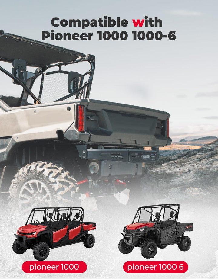 Rear Bumper for Pioneer 1000 1000-6 - Kemimoto