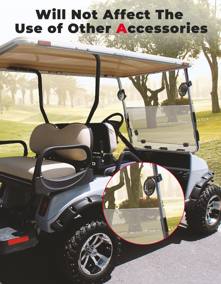 Foldable Windshield for Club Car DS (2000-Up) - Kemimoto