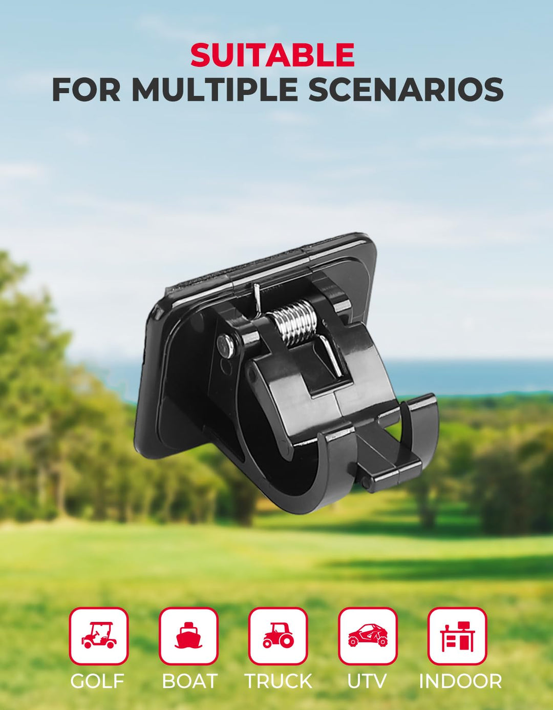 Phone Holder with Clip for EZGO, Club Car, Drive2