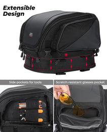 22L Tail Bag Expandable Sissy Bar Bag - Kemimoto