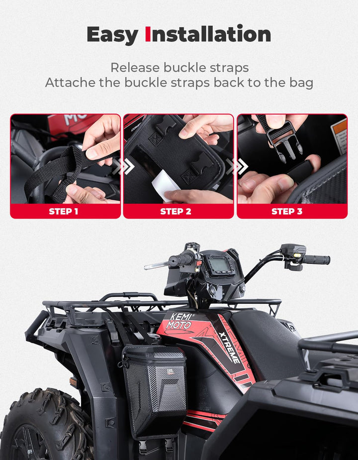 Universal ATV Fender Bag 5.5L for Polaris Sportsman Grizzly Cfmoto - Kemimoto