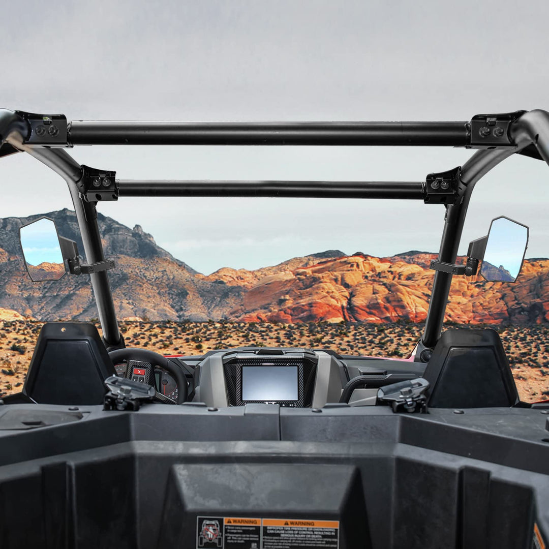 UTV Side Mirrors Fit 1.6" - 2" Roll Bar Cage - Kemimoto