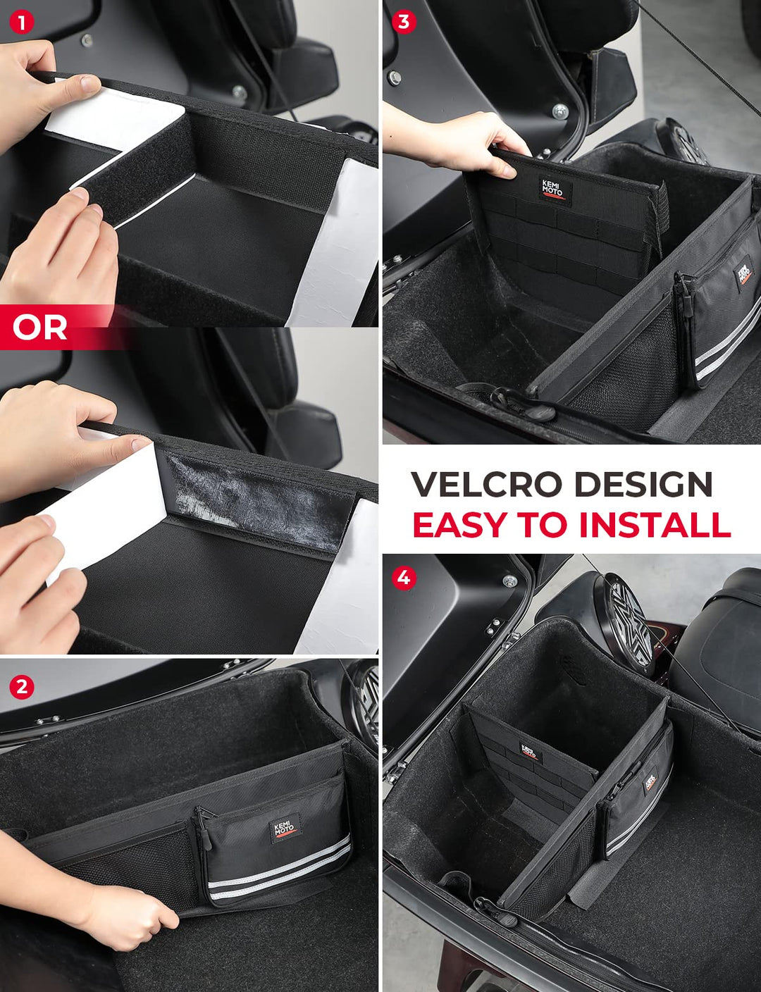 Tour Pack Organizer with Mesh Pocket and Dividers