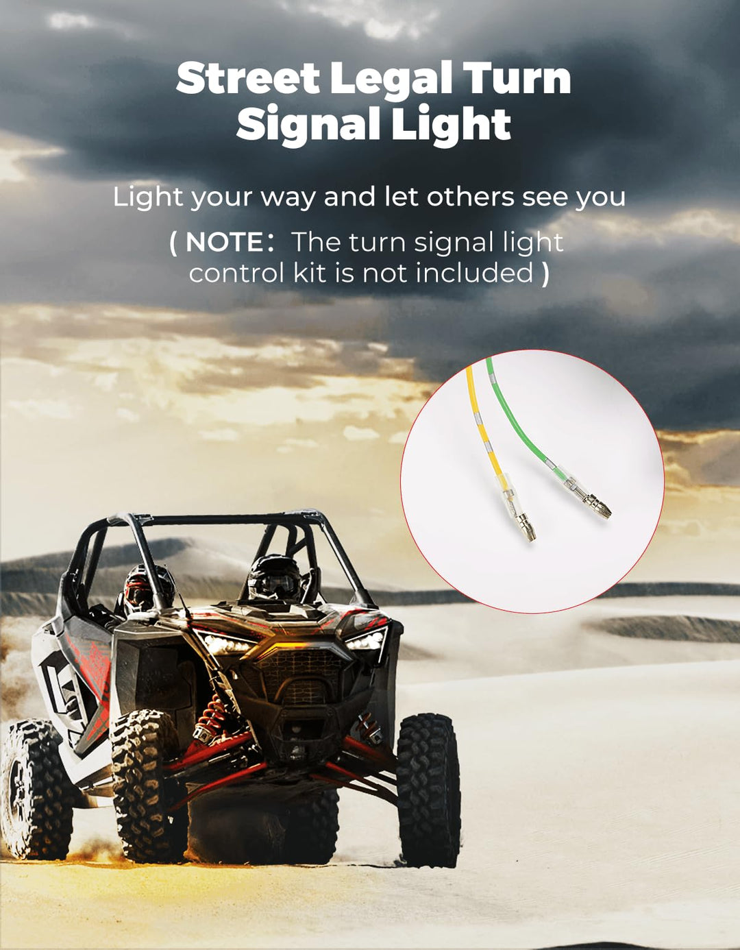 RGB Turn Signal Light, Fang Light for Polaris RZR PRO XP/4 - Kemimoto