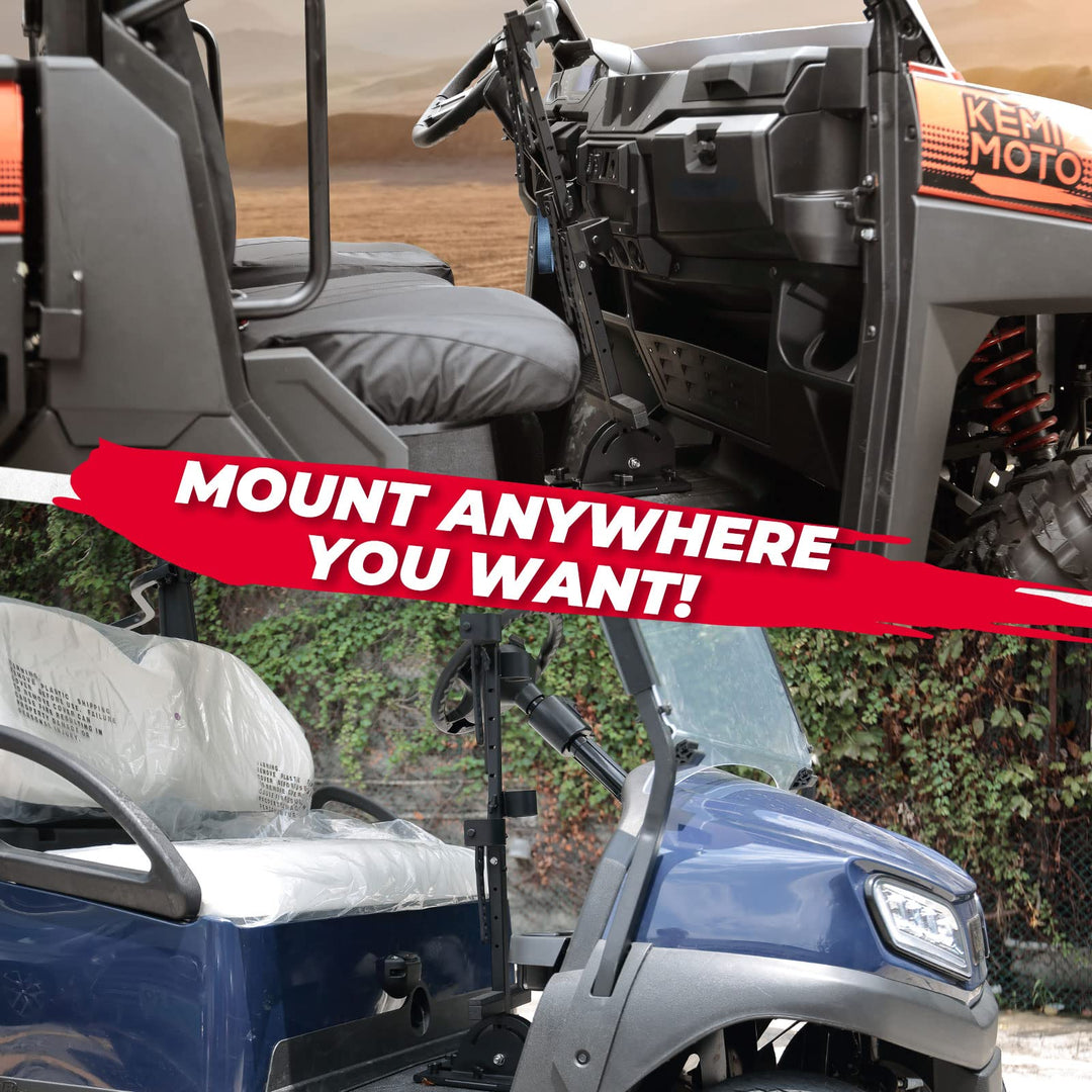 UTV Shotgun Holder, Floor Vertical Mount Holder - Kemimoto