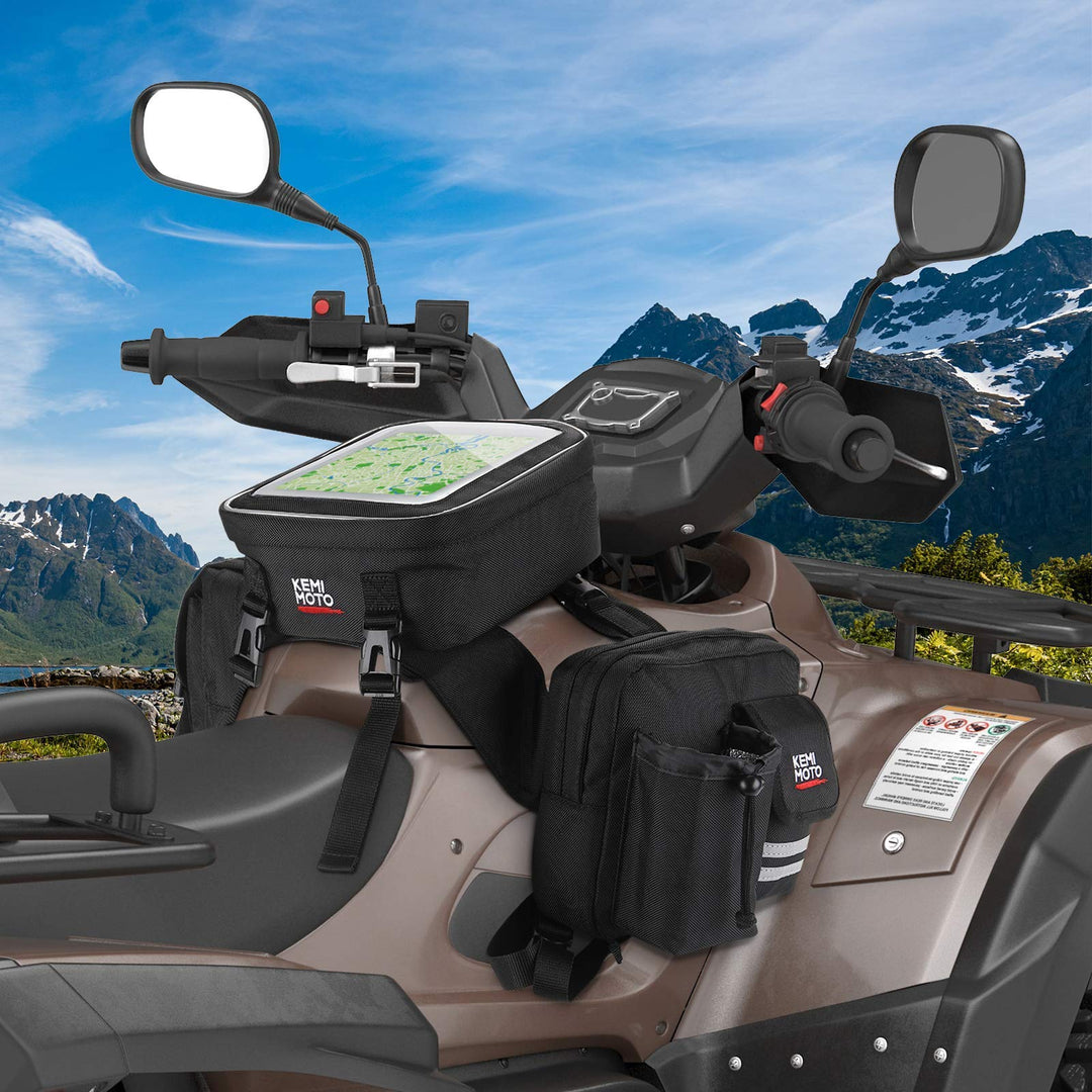 ATV Motorcycle Saddle Tank Bag w/Thermal Bag - Kemimoto