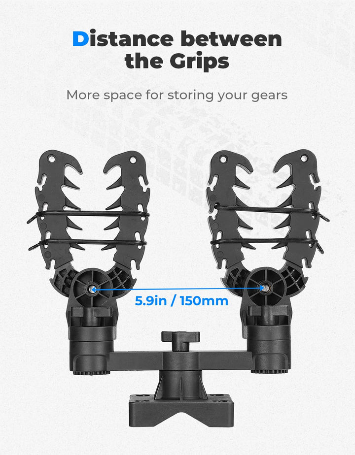 Double Gun Rack Holders for 0.75" to 2" tubular or square bars