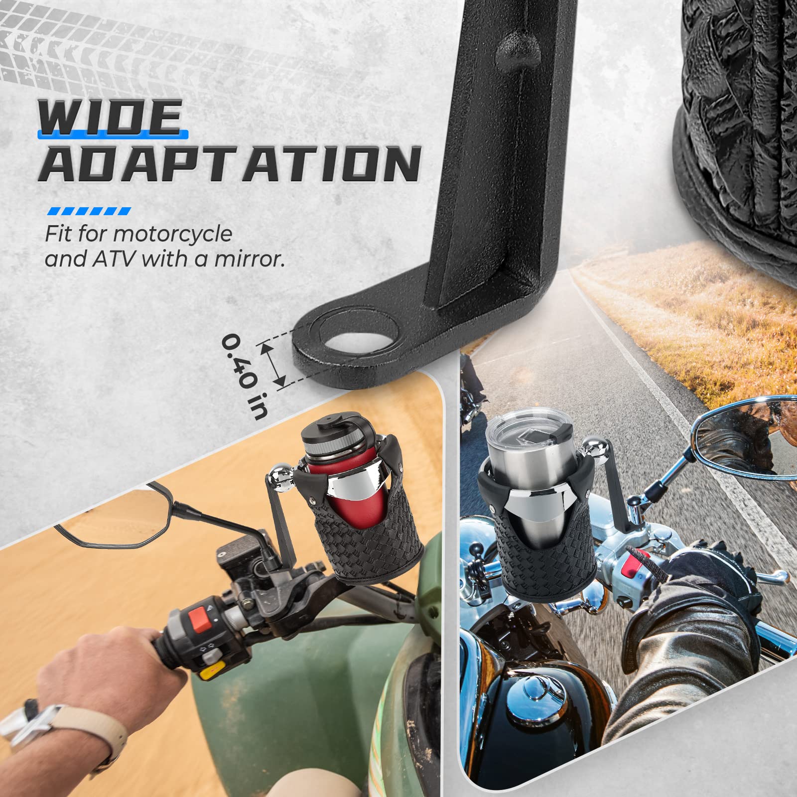 Upgraded Motorcycle ATV Cup Holder - Kemimoto