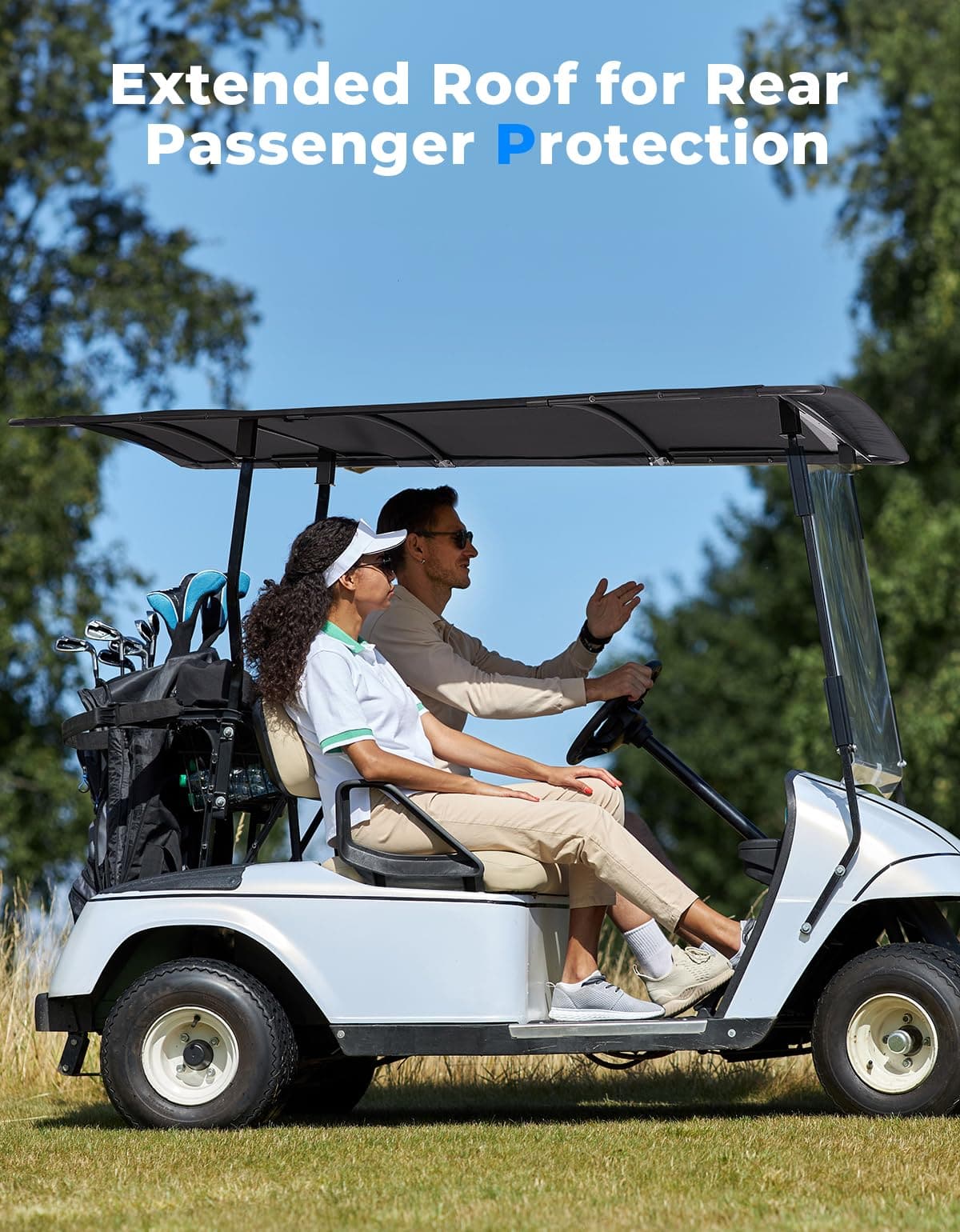 Canvas Golf Cart Sun Top for EZGO TXT 1994-2013 - Kemimoto