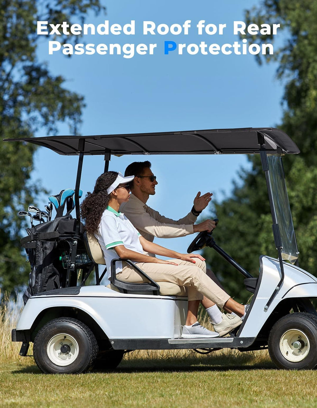 Canvas Golf Cart Sun Top for EZGO TXT 1994-2013 - Kemimoto