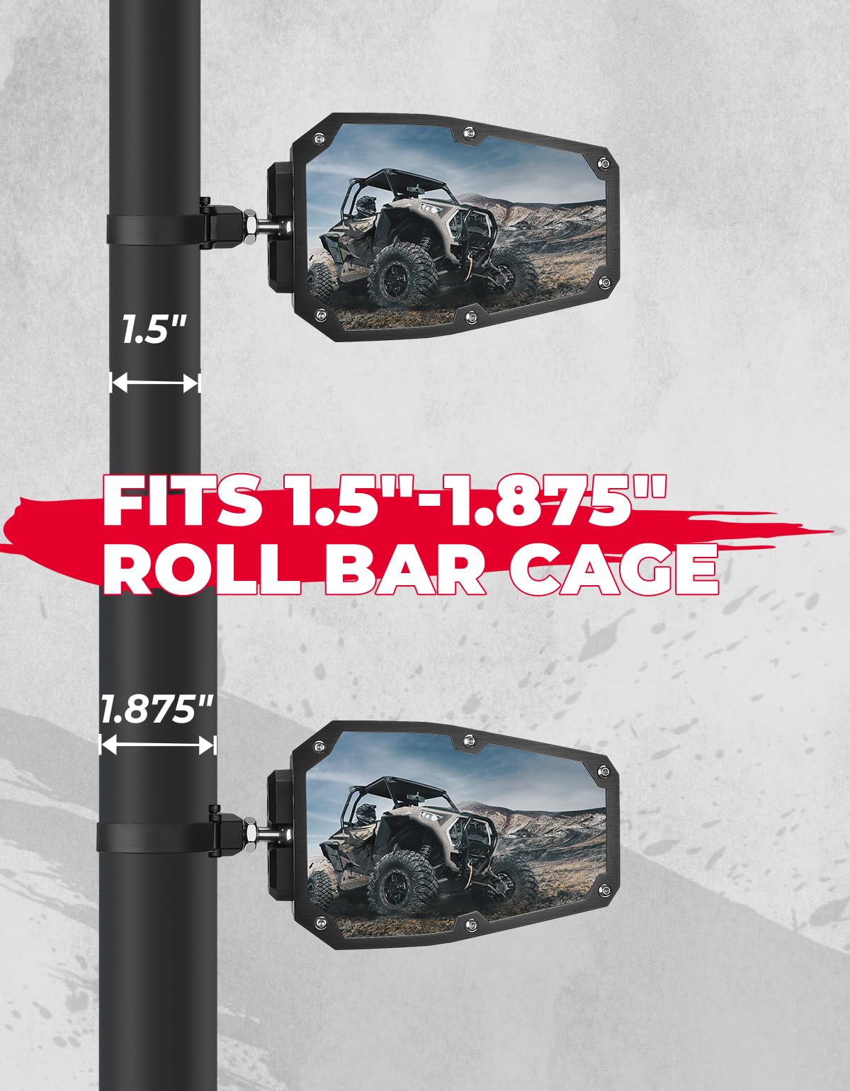 Universal UTV Side Mirrors for Polaris/Can-Am/Kawasaki – Kemimoto