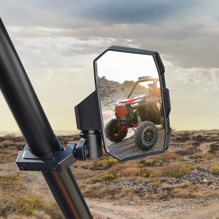 UTV Side Mirrors Fit 1.6" - 2" Roll Bar Cage - Kemimoto