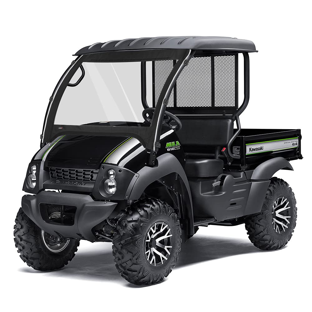 Fabric Front Windshield for Kawasaki Mule 610 600 SX 600 - Kemimoto