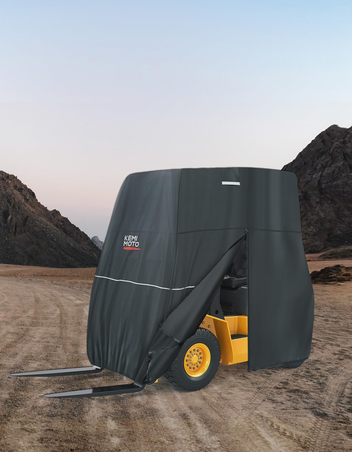 thumbnail image 2 of KEMIMOTO Heavy Duty Forklift Storage Cover – 420D Oxford Fabric, Universal Fit Up To 8000lbs, Anti-UV Dustproof Breathable – UPC 664404434177 2 of 3