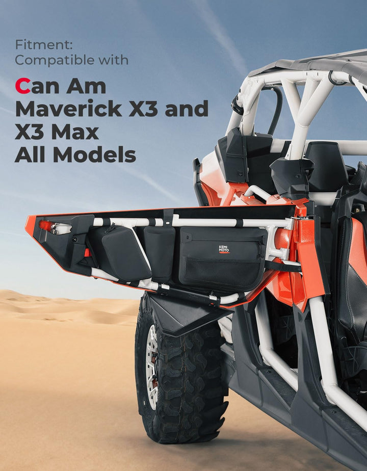 Update TPU IPX6 Water-repellent Door Bags for Can-Am Maverick X3/MAX - Kemimoto