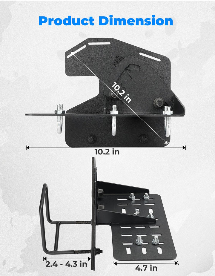 ATV Gun Boot Bracket for Kolpin Gun Boot IV, 6.0, 4.3/ Stronghold Gun Boot L