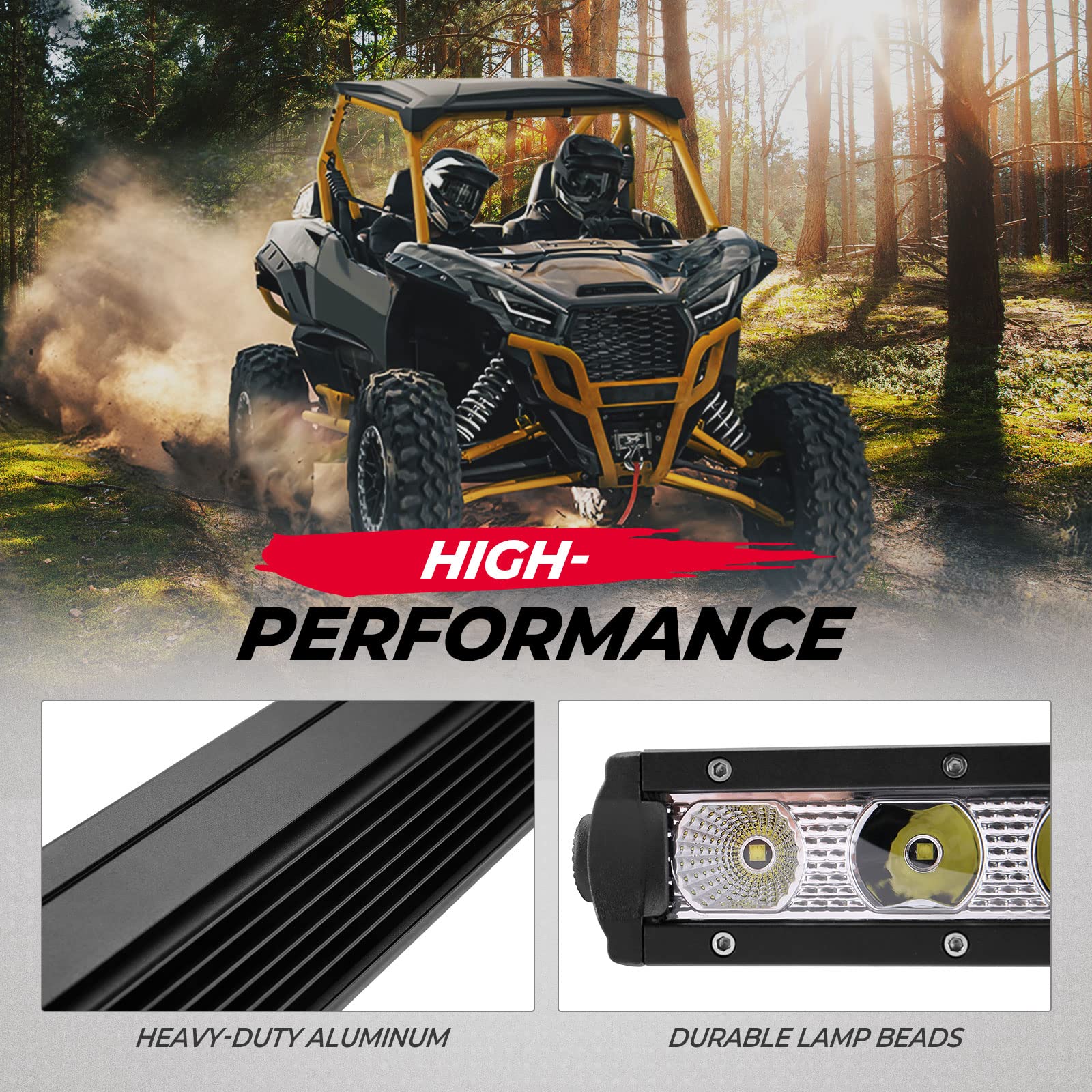 UTV Shock Tower LED Light Bar For Can-Am/ Polaris/ Kawasaki - Kemimoto