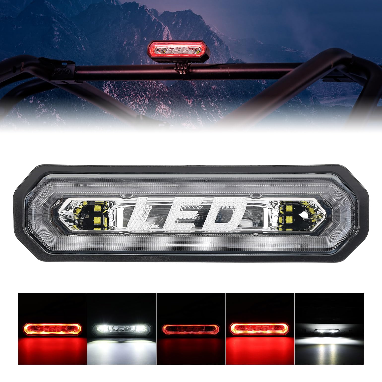 UTV Universial LED Chase Brake Tail Lights for RZR Ranger Maverick X3 - Kemimoto