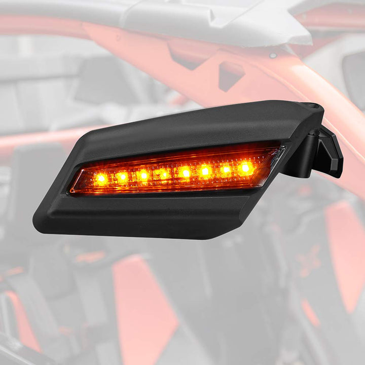 Side Mirrors with Turn Signal Light for Can-Am Maverick X3 - Kemimoto