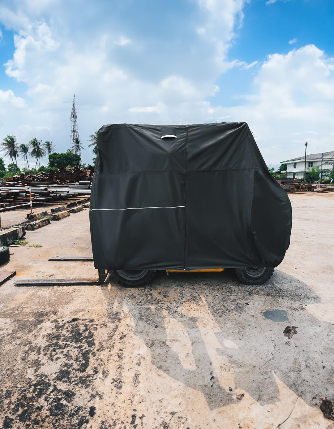 Forklift Storage Cover Side Zippered Hatch Heavy Duty 420D Oxford